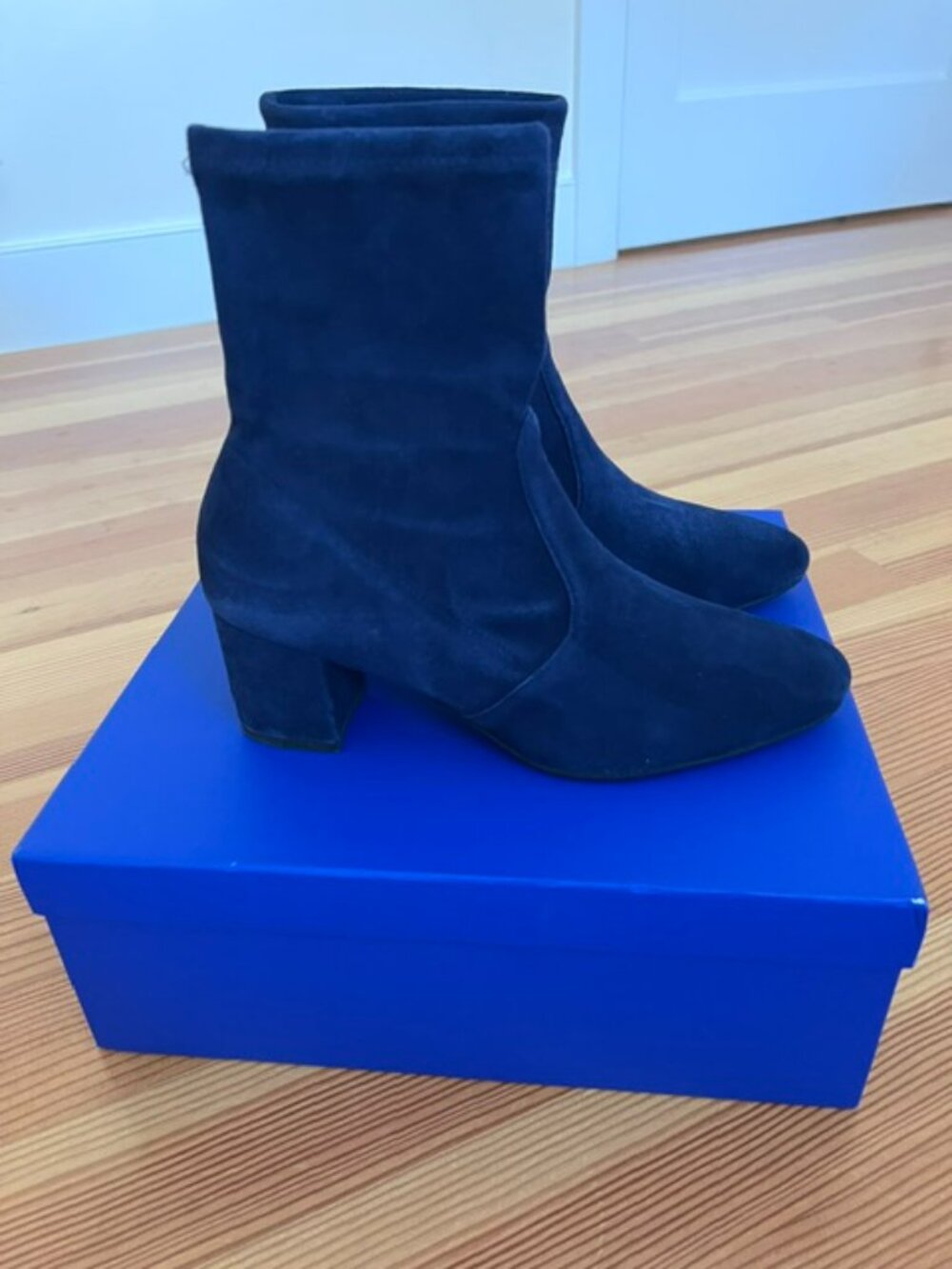 Stuart Weitzman Siggy 60 Blue Suede Boots!!